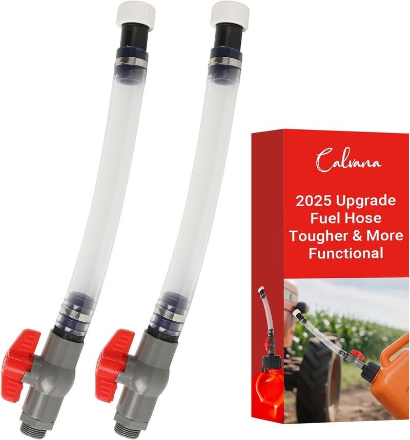 Calvana (2-Pack) 2025 Upgrade Racing Fuel Jug Hose, Perfect for Tractor and Scribner Fuel Tanks, Replacement VP Gas Can Nozzle for 3/5/5.5 Gallon Jegs Jugs, Durable & Leak-Proof, Crack-Resistant - Image 1